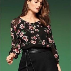 CAbi Garden Floral Blouse.